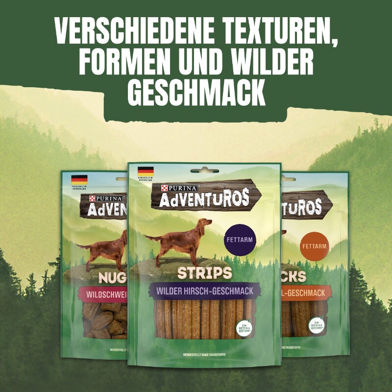 Adventuros Nuggets fettarm Wildschwein 6x90g