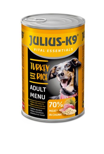 Julius K9 kutya konzerv adult pulyka&rizs 12x1240g