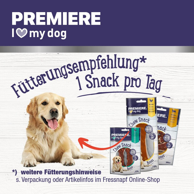 PREMIERE Kauknochen mit Ente 12 Stück, 120 g