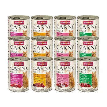 animonda Carny Nassfutter Katze Adult, Mixpaket Fleischauswahl 12x400 g Mixpaket 1
