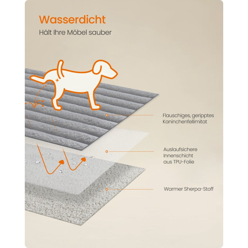 FEANDREA Hundedecke, wasserdichte Decke, beidseitig verwendbar, waschbar S