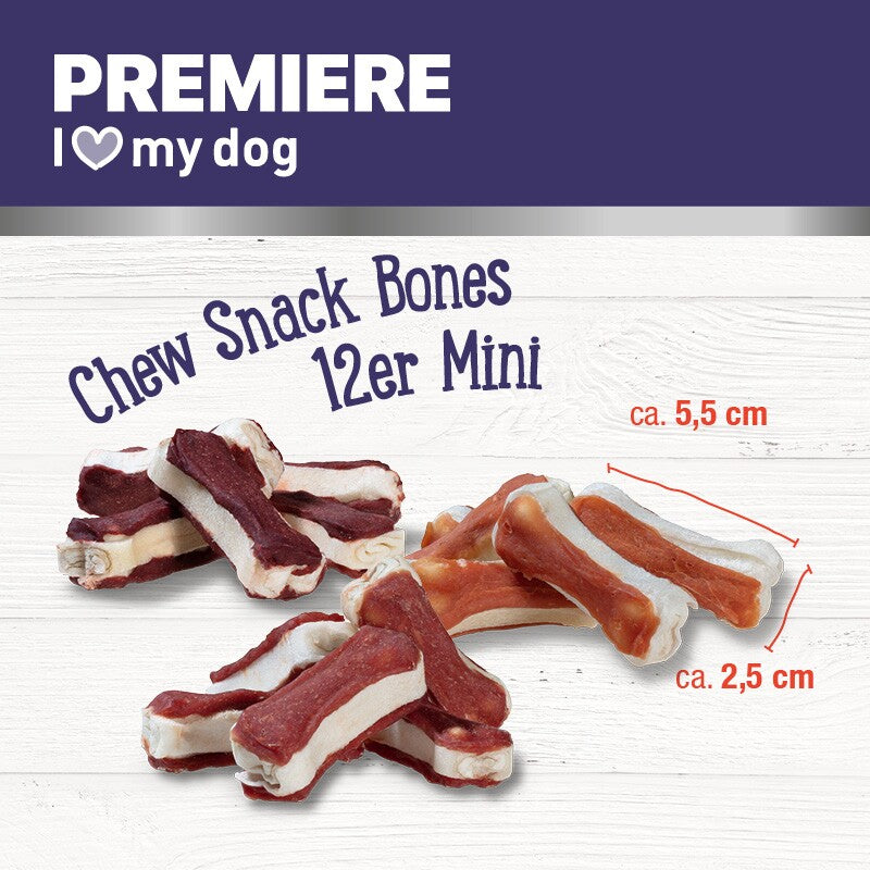 PREMIERE Kauknochen mit Ente 12 Stück, 120 g