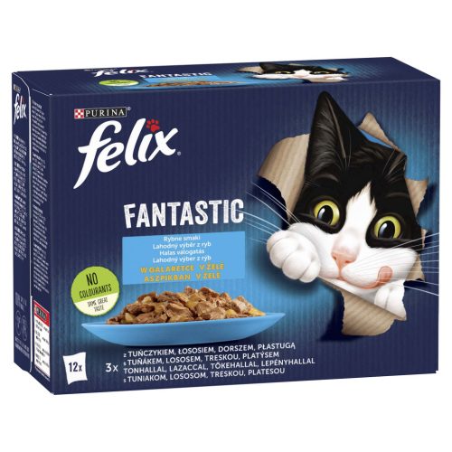 Felix Fantastic macska tasak MP halas válogatás aszpik 12x85g