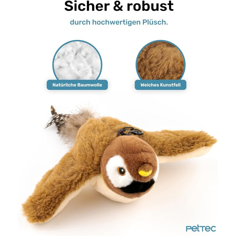 PetTec interaktives Plüschtier für Katzen - Spatz