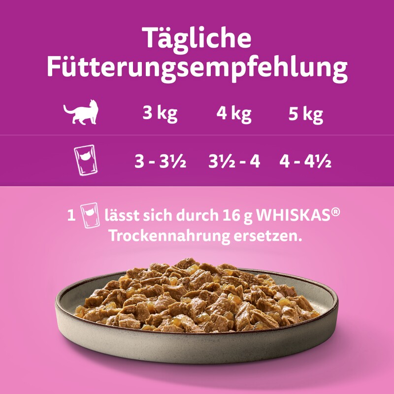 Whiskas Pure Delight Mega Pack Geflügel Ragout in Gelee 40 x 85g