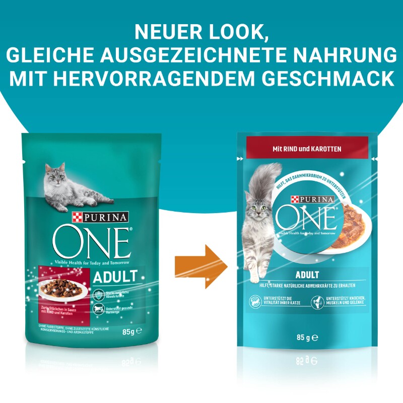 Purina ONE Adult 26x85g mit Huhn und grünen Bohnen
