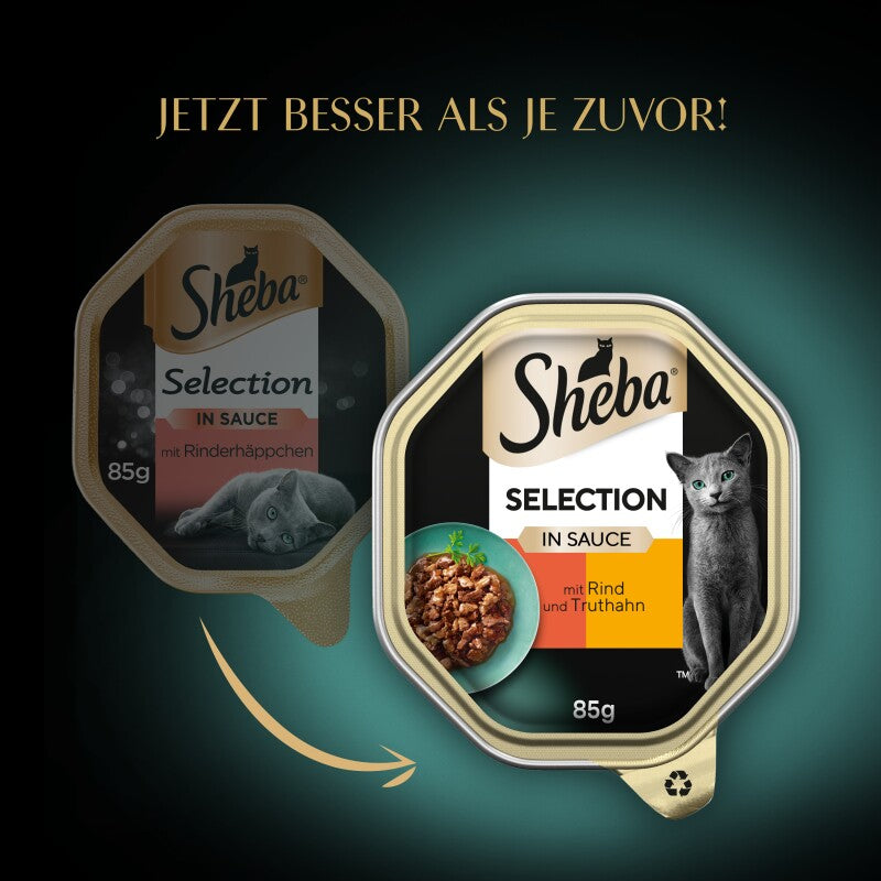 Sheba Selection in Sauce 22x85 g Kalb und Truthahn