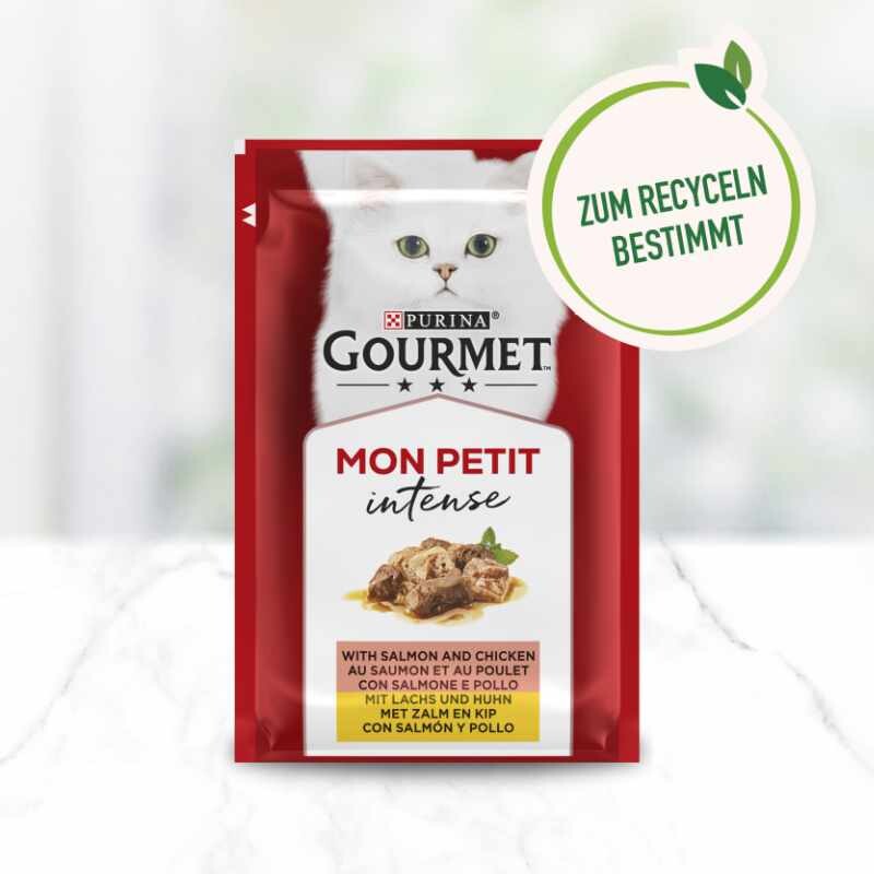 GOURMET Mon Petit Intense 8x6x50g mit Ente, Huhn, Truthahn
