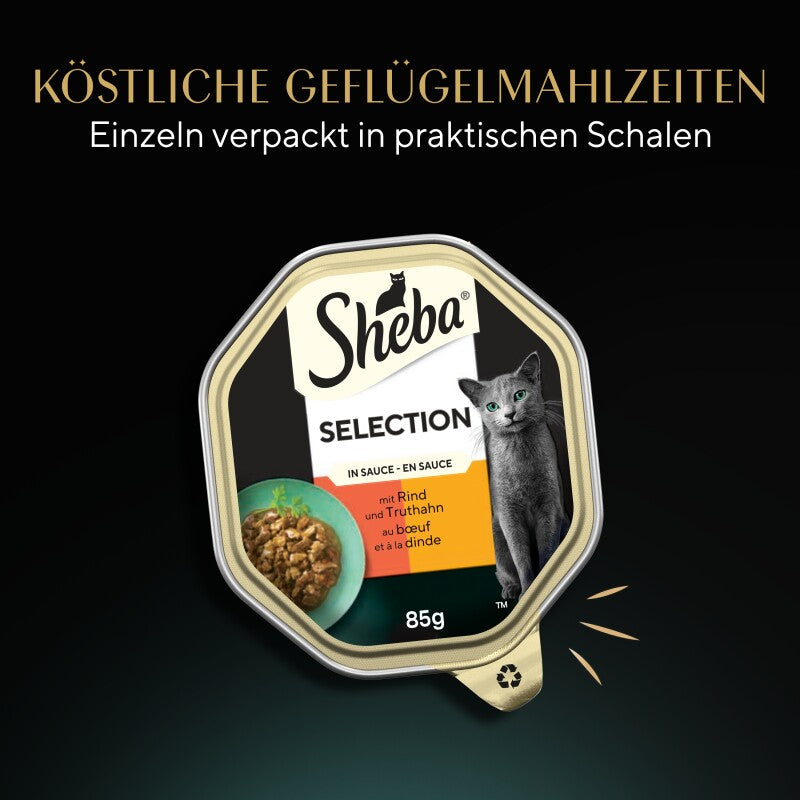 Sheba Selection in Sauce 22x85 g Kalb und Truthahn