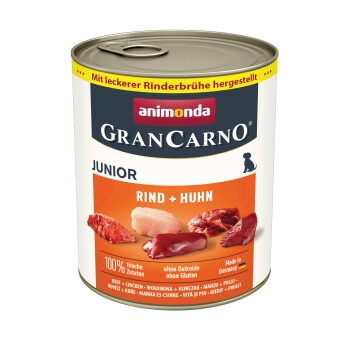 animonda GranCarno Original Nassfutter Hund Junior, Pute 6x800 g