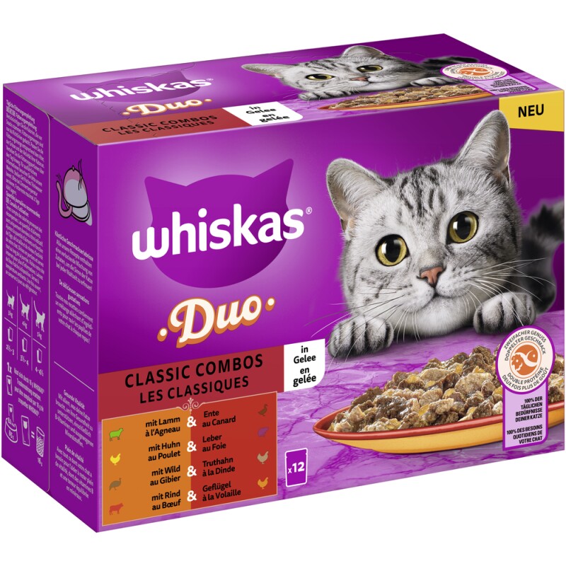 Whiskas Duo Multipack Classic Combos in Gelee 12 x 85g