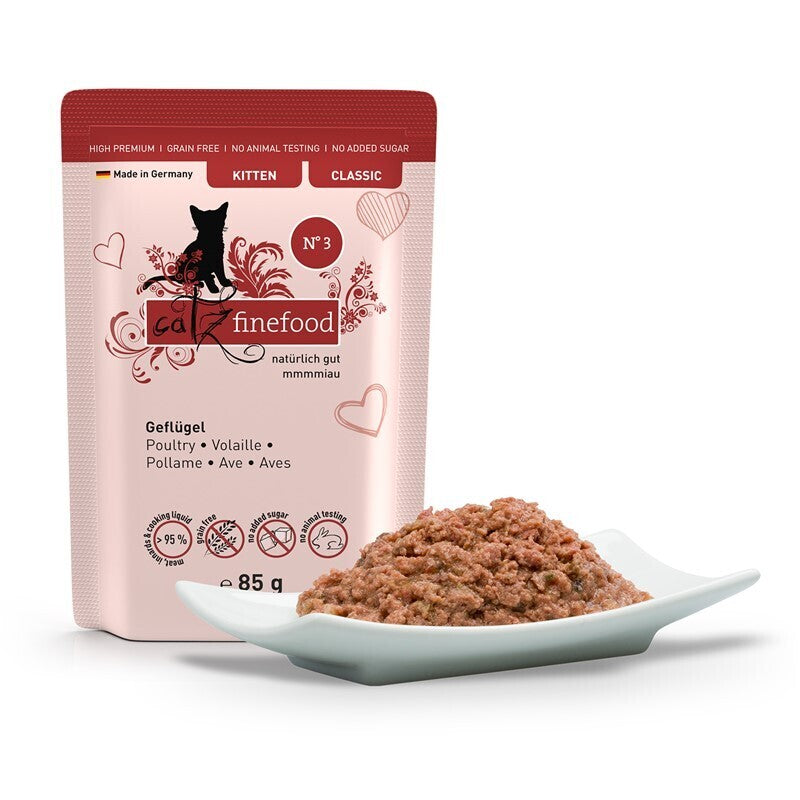 Catz finefood Nassfutter Katze Classic Kitten No. 3 Geflügel 16x85 g
