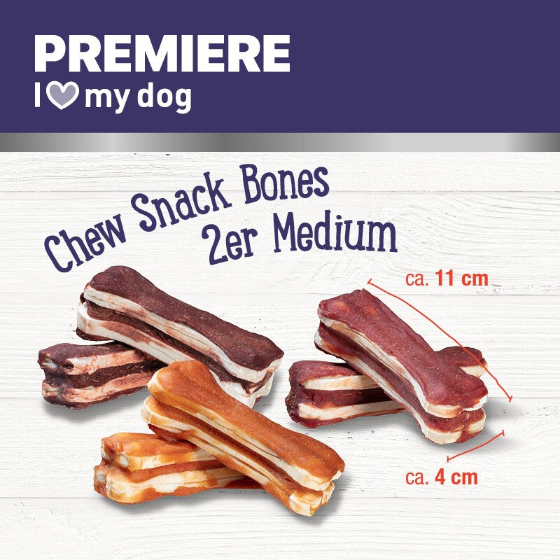 PREMIERE Kauknochen mit Ente 12 Stück, 120 g