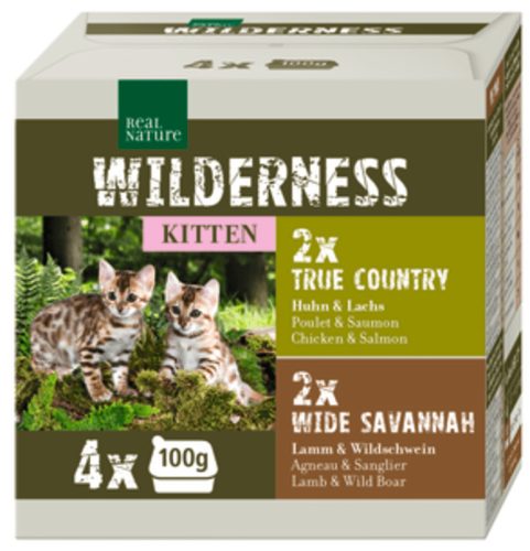 Real Nature Wilderness macska tálka MP kitten vegyes 4x100g