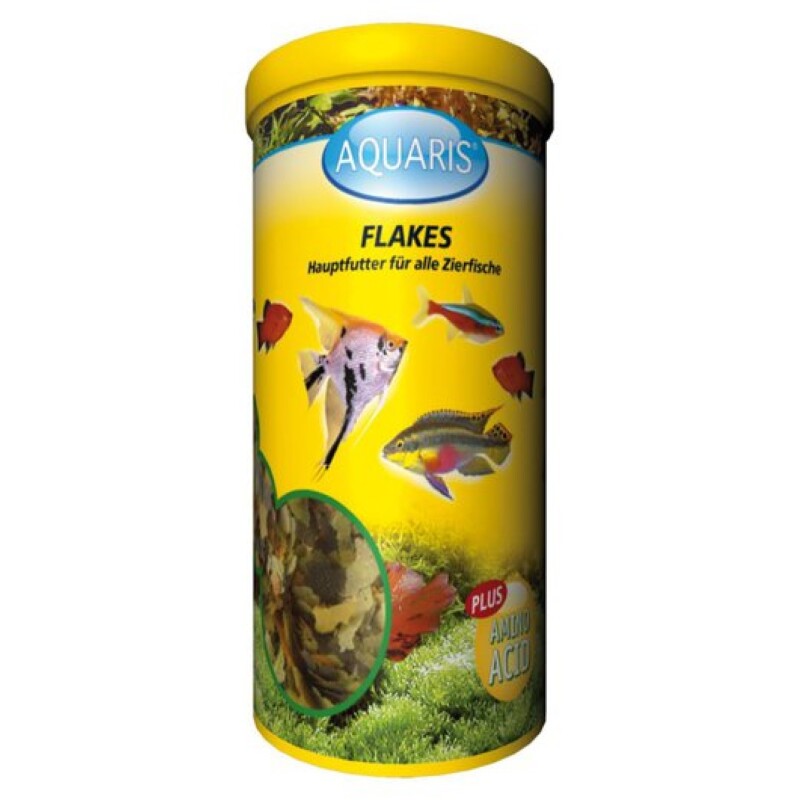 AQUARIS Aquarium Fischfutter - Flakes - 180g / 1 L