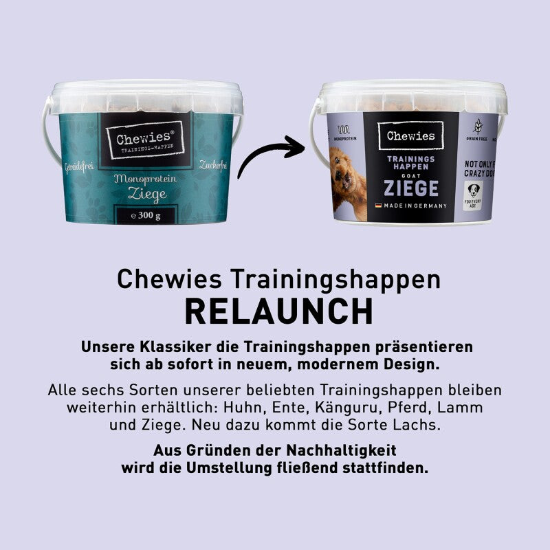 Chewies Trainings-Happen Monoprotein-Snack 300g Huhn