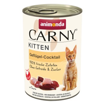animonda Carny Nassfutter Katze Kitten Geflügel Cocktail 12x400 g