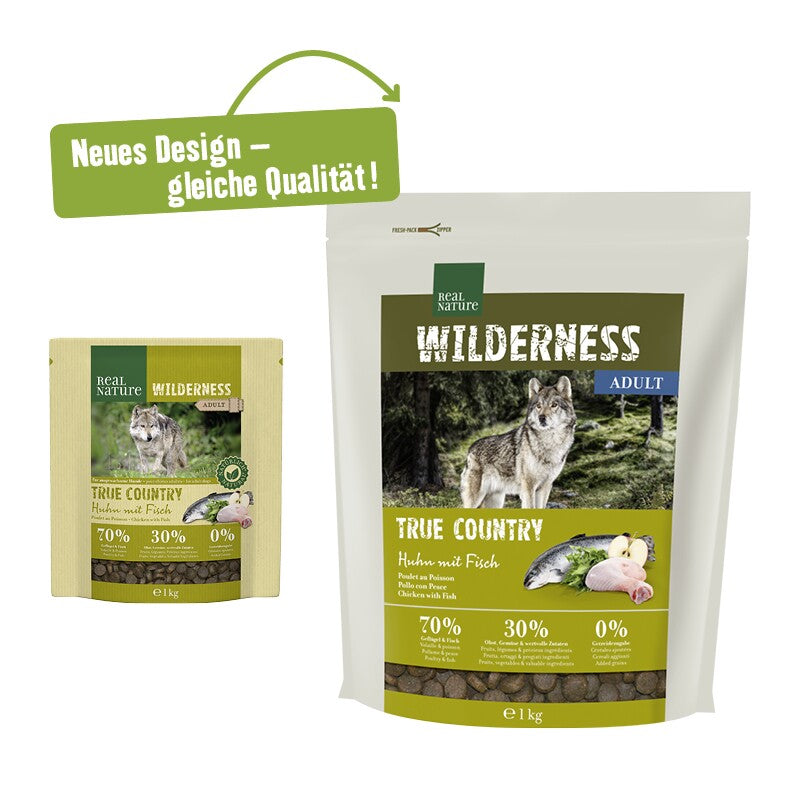 REAL NATURE WILDERNESS Trockenfutter Hund, Adult, True Country Huhn mit Fisch 1 kg