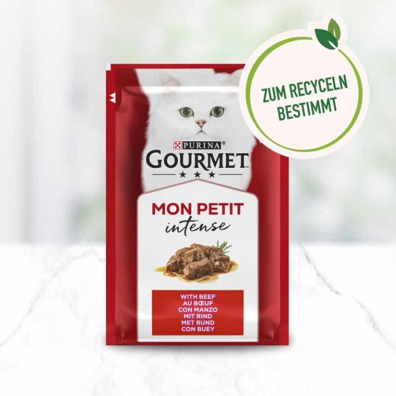 GOURMET Mon Petit Intense 8x6x50g mit Ente, Huhn, Truthahn