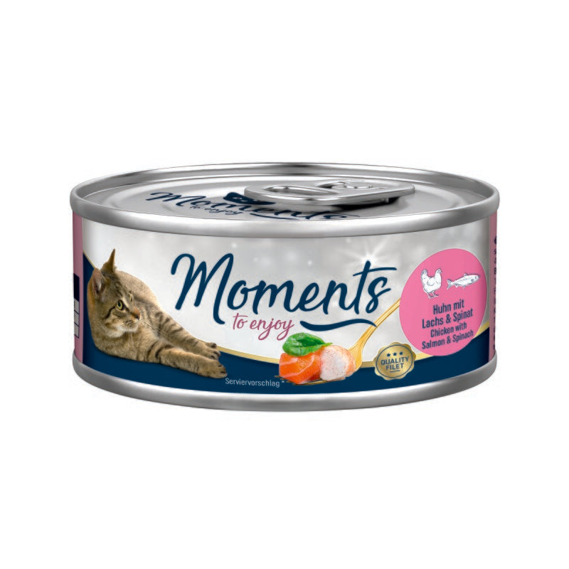 MOMENTS Adult Huhn mit Lachs und Spinat 12x70 g