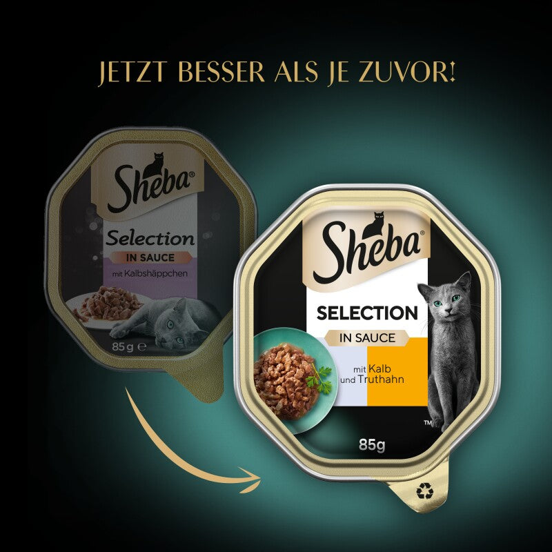Sheba Selection in Sauce 22x85 g Kalb und Truthahn