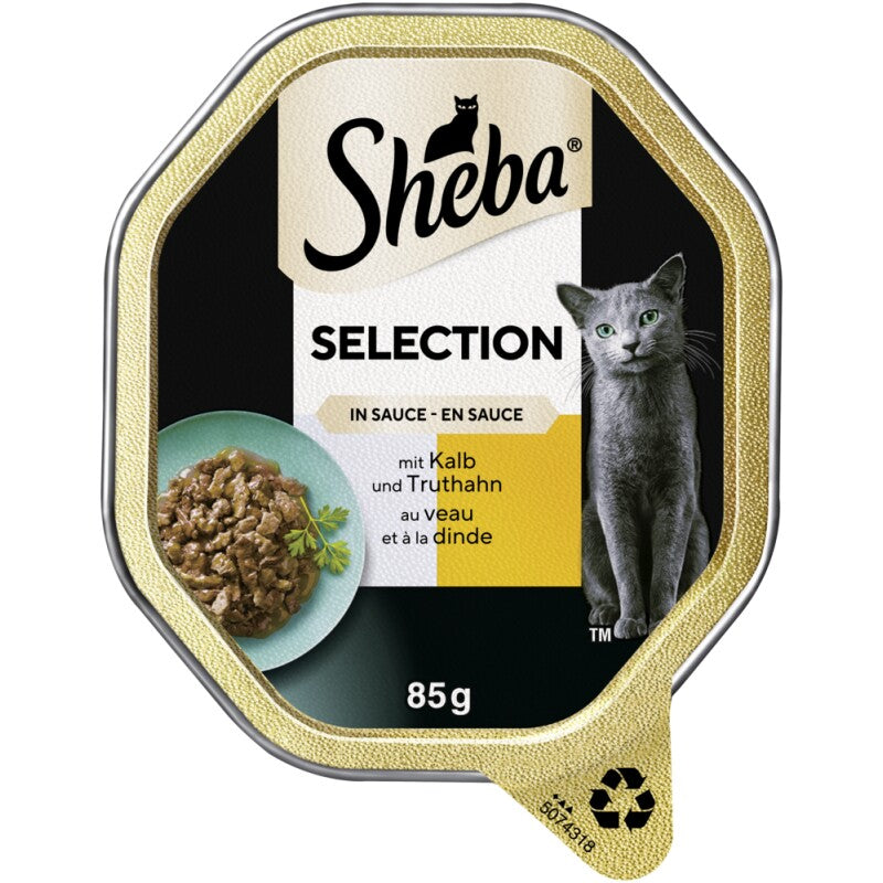 Sheba Selection in Sauce 22x85 g Kalb und Truthahn