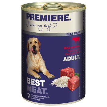 PREMIERE Best Meat Adult Rind und Reis 6x400 g