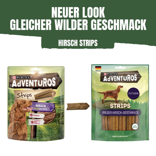 Adventuros Strips fettarm Hirsch 6x90g