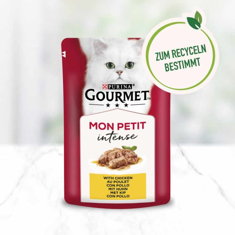 GOURMET Mon Petit Intense 8x6x50g mit Ente, Huhn, Truthahn