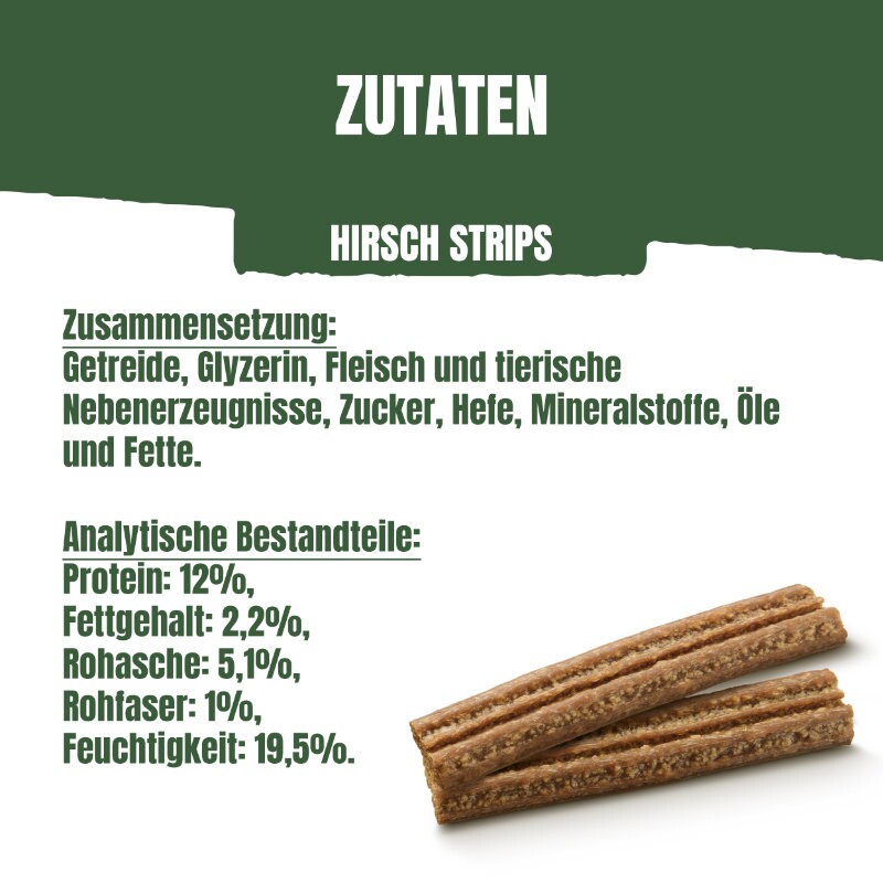 Adventuros Strips fettarm Hirsch 6x90g