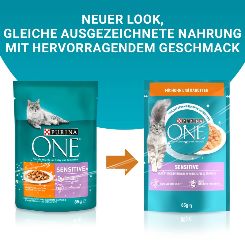 Purina ONE Sensitive mit Huhn & Karotten 26x85g