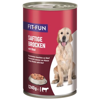 FIT+FUN Nassfutter Hund Audlt, Ragout, Lamm 6x1,24 kg