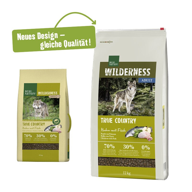 REAL NATURE WILDERNESS Trockenfutter Hund, Adult, True Country Huhn mit Fisch 1 kg