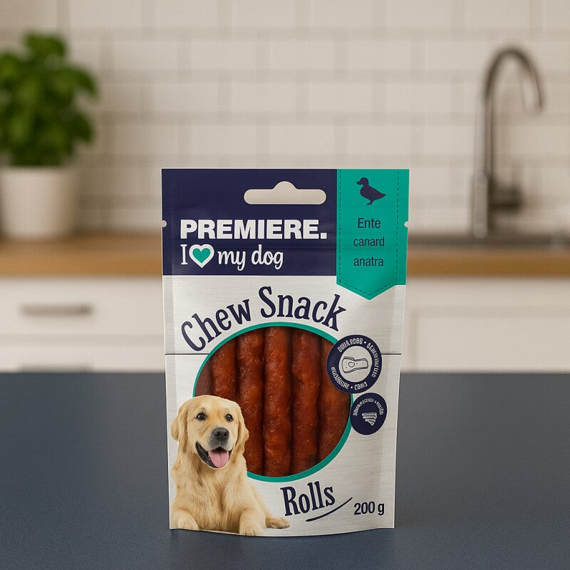 PREMIERE Chew Snack Kaustangen Rolls Ente 200g