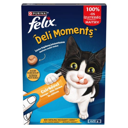 FELIX Macska jutalomfalat csirke 4x10g