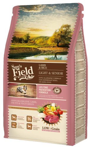 Sam's Field Light Senior hipoallergén száraz kutyaeledel bárány&rizs 2,5kg
