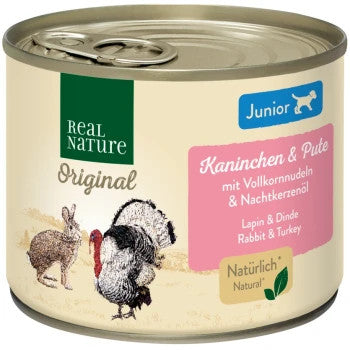 Real Nature Original kutya konzerv junior vadnyúl&pulyka 6x200g