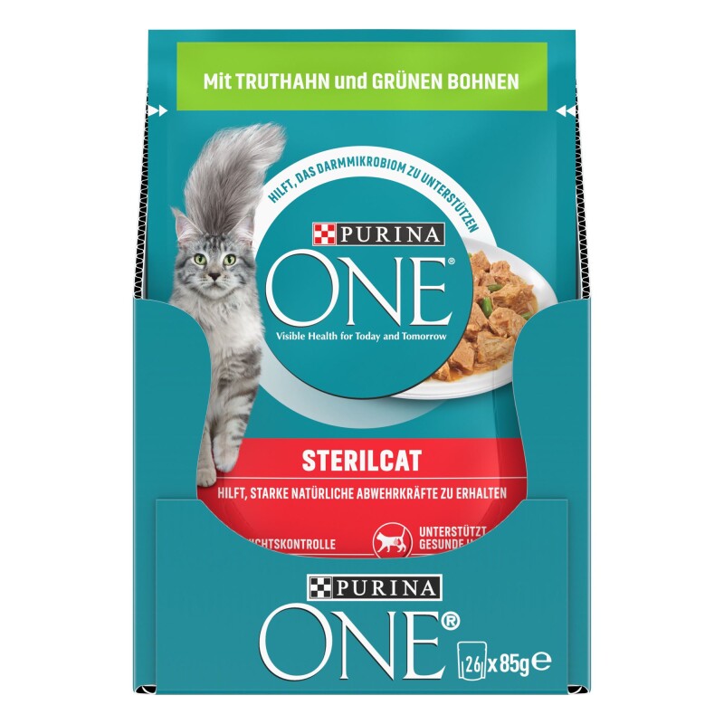 Purina ONE Sterilcat 26x85g mit Lachs und Karotten