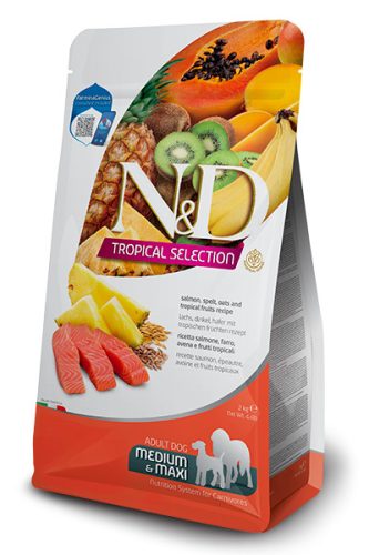 N&D Tropical adult medium&large száraz kutyaeledel lazac&trópusi gyümölcsök 2kg