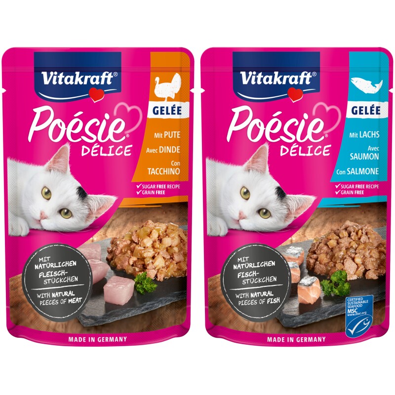 Vitakraft Poésie Delice Adult 6x85g Fisch, in Sauce