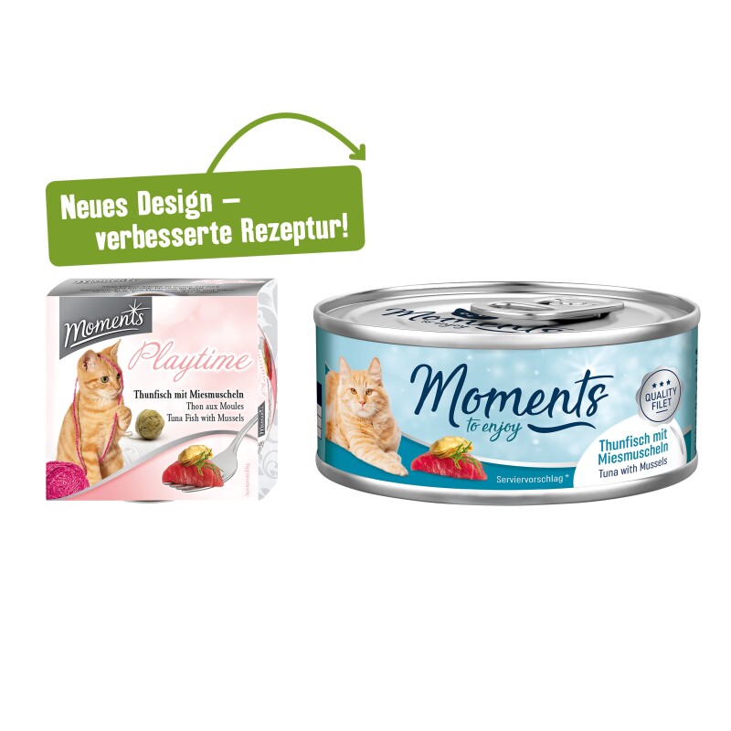 MOMENTS Adult Huhn mit Lachs und Spinat 12x70 g