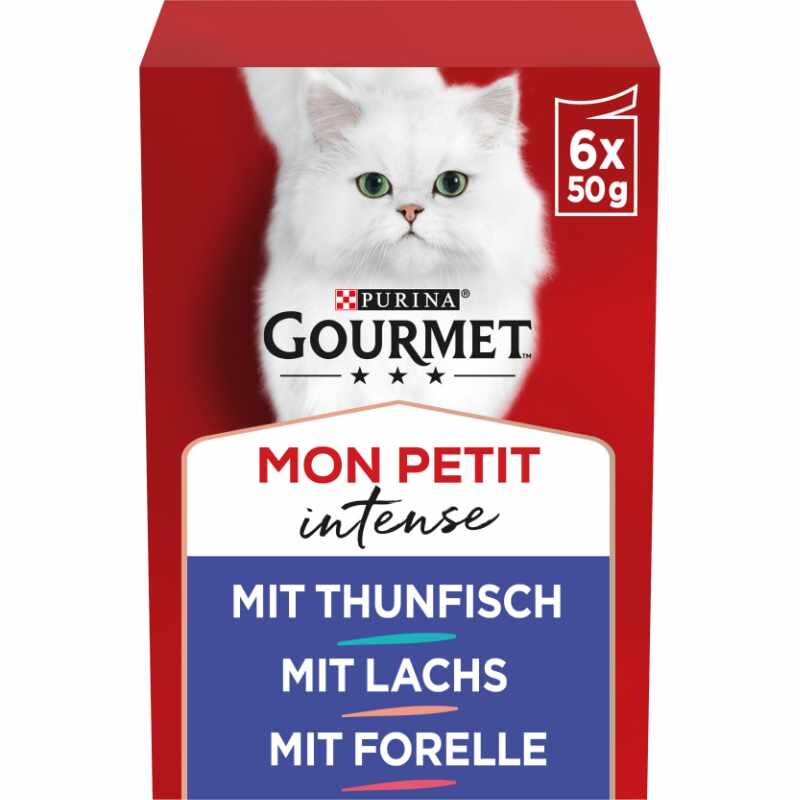 GOURMET Mon Petit Intense 8x6x50g mit Ente, Huhn, Truthahn