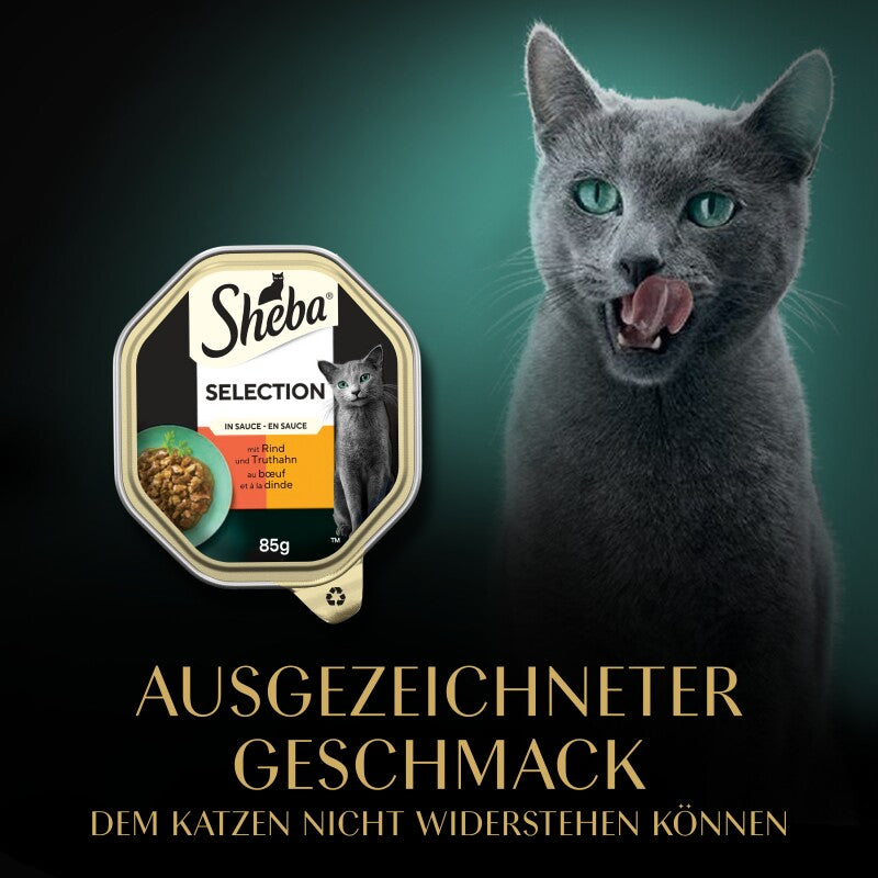 Sheba Selection in Sauce 22x85 g Kalb und Truthahn