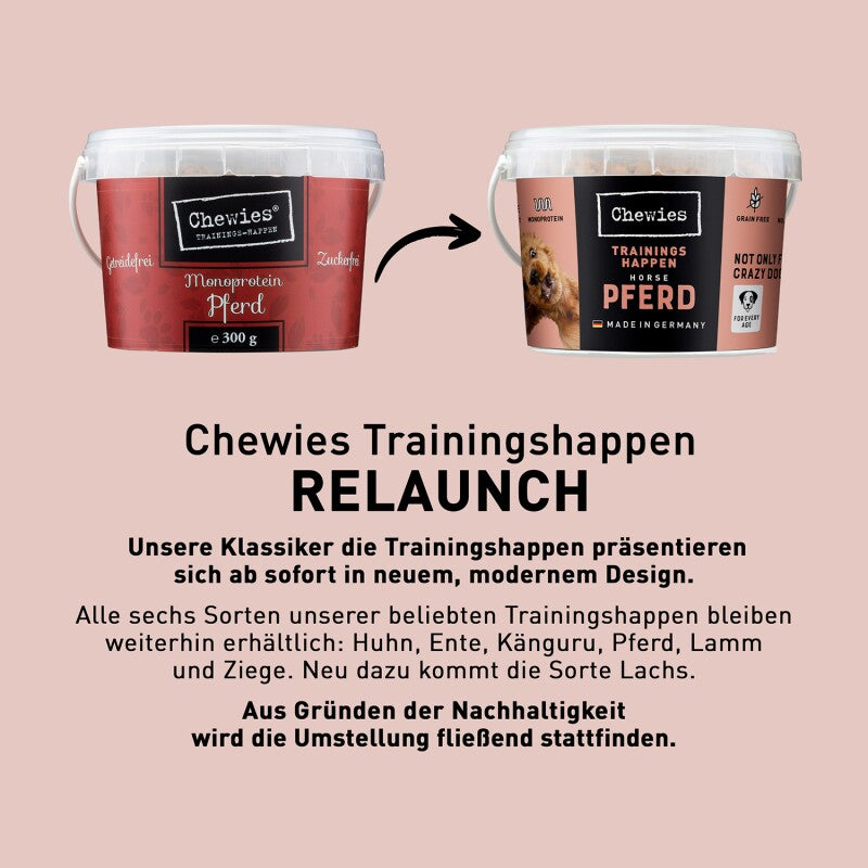 Chewies Trainings-Happen Monoprotein-Snack 300g Huhn