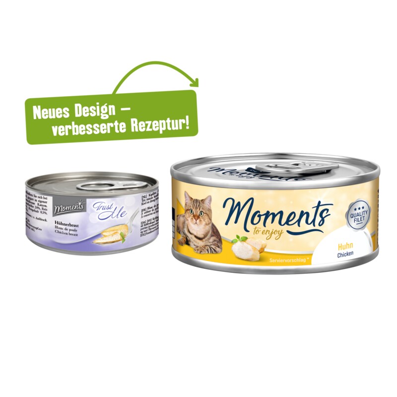 MOMENTS Adult Huhn mit Lachs und Spinat 12x70 g