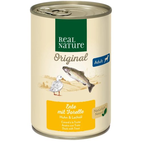 Real Nature Original kutya konzerv adult kacsa&pisztráng 6x400g