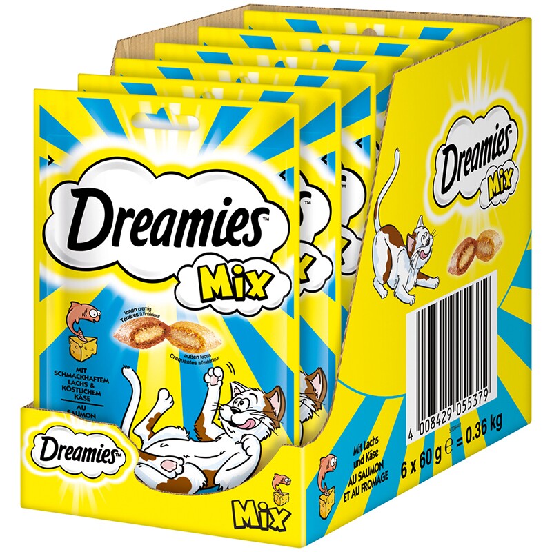 Dreamies Mix 6x60g Käse und Rind