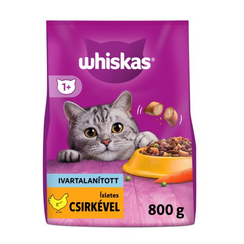 Whiskas adult száraz macskaeledel steril csirke 800g