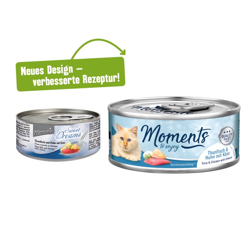 MOMENTS Adult Huhn mit Lachs und Spinat 12x70 g