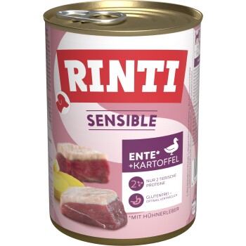 RINTI Sensible Nassfutter Hund, Adult, Dose 12x400 g Huhn und Reis